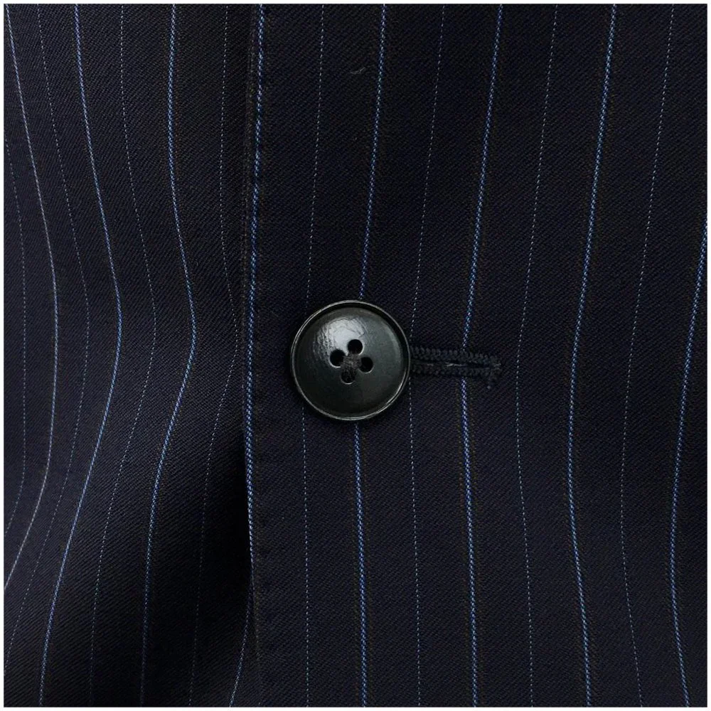 Lubiam 1911 Mens Two Piece‎ Suit Size 42L Jacket Blazer Pants Wool Casual Blue